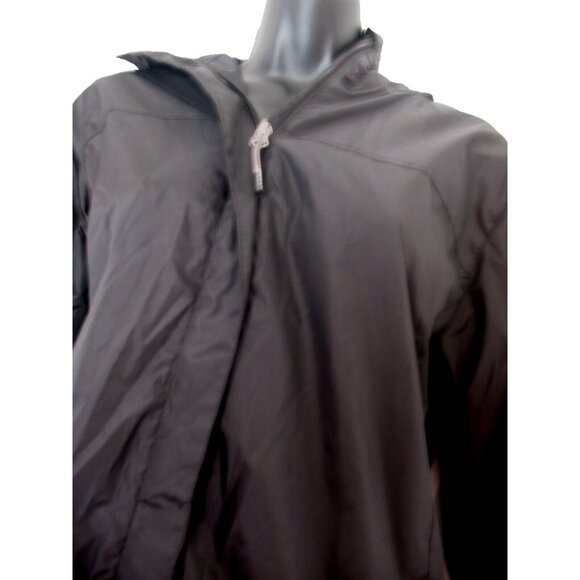 Swiss Alps Women’s Size L Waterproof Rain Jacket Wind Breaker Black Ck Measures - Picture 8 of 12